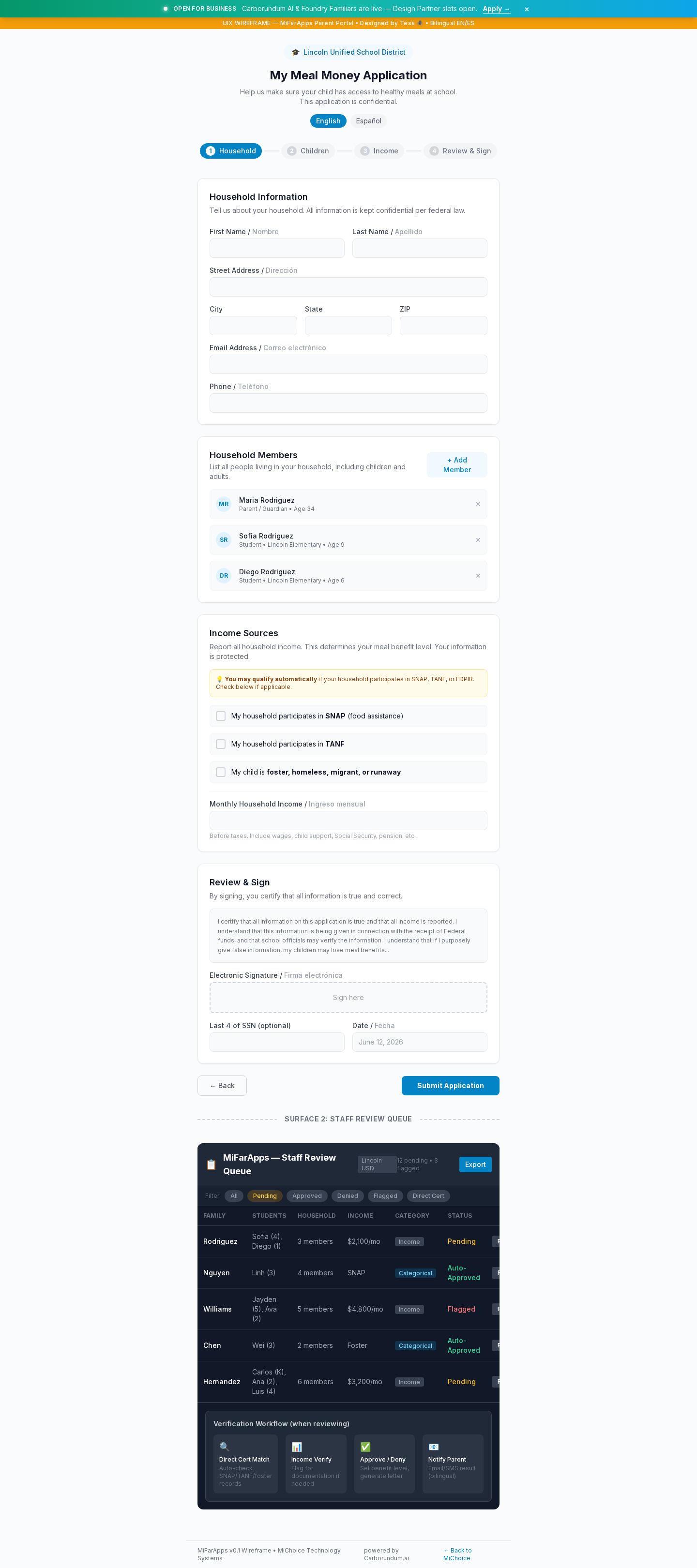 MiFarApps modern AI-powered interface